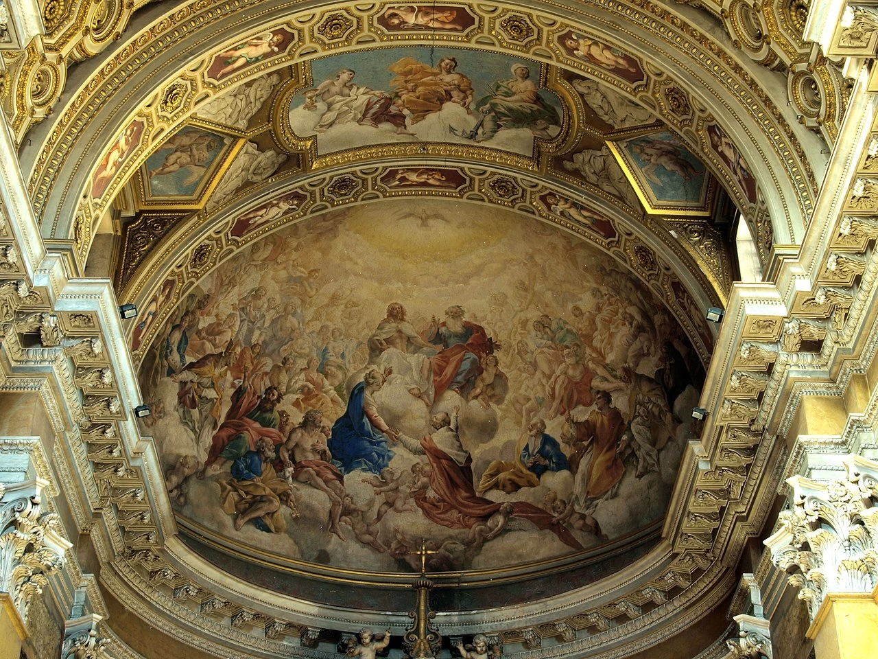 Giovanni Lanfranco-271-Gloria di san Carlo - Chiesa di San Carlo ai Catinari